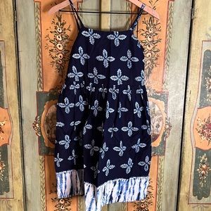 Gap Kids navy tie dye cotton sun dress XXL